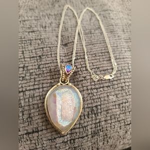 Sajen Sterling Silver Druzy Pendant and Chain